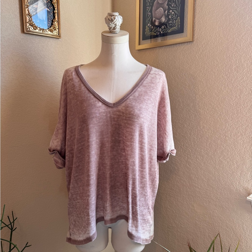 Chrysanthemum Oversized Wafflel Knit Top